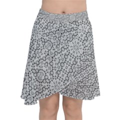 Geometric Grey Print Pattern Chiffon Wrap Front Skirt by dflcprints