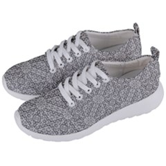 Geometric Grey Print Pattern Men s Lightweight Sports Shoes by dflcprints