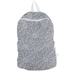 Geometric Grey Print Pattern Foldable Lightweight Backpack