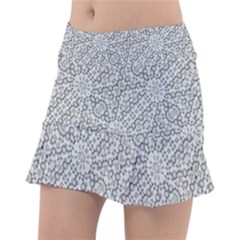 Geometric Grey Print Pattern Tennis Skirt by dflcprints