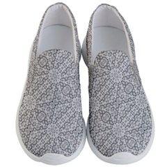 Geometric Grey Print Pattern Men s Lightweight Slip Ons by dflcprints