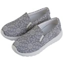 Geometric Grey Print Pattern Kid s Lightweight Slip Ons View2