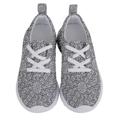 Geometric Grey Print Pattern Running Shoes by dflcprints