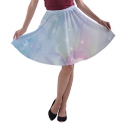 Wonderful Floral Design With Butterflies A-line Skater Skirt by FantasyWorld7