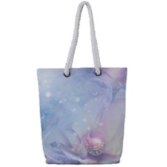 Wonderful Floral Design With Butterflies Full Print Rope Handle Tote (small) by FantasyWorld7