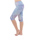 Wonderful Floral Design With Butterflies Lightweight Velour Cropped Yoga Leggings View2