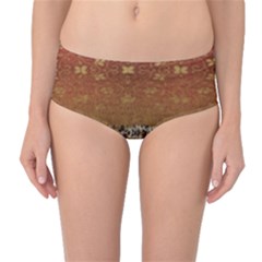 Red Blend Three Colors Pattern By Flipstylez Designs Mid-waist Bikini Bottoms by flipstylezfashionsLLC