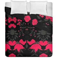 Pink Floral Pattern By Flipstylez Designs Duvet Cover Double Side (california King Size)