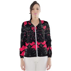 Pink Floral Pattern By Flipstylez Designs Windbreaker (women)