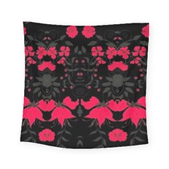 Pink Floral Pattern By Flipstylez Designs Square Tapestry (small)