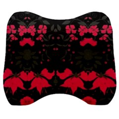 Pink Floral Pattern By Flipstylez Designs Velour Head Support Cushion by flipstylezfashionsLLC