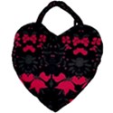 Pink floral pattern By FlipStylez Designs Giant Heart Shaped Tote View1