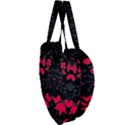 Pink floral pattern By FlipStylez Designs Giant Heart Shaped Tote View3