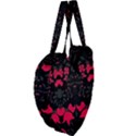 Pink floral pattern By FlipStylez Designs Giant Heart Shaped Tote View4