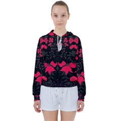 Pink Floral Pattern By Flipstylez Designs Women s Tie Up Sweat