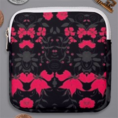 Pink Floral Pattern By Flipstylez Designs Mini Square Pouch