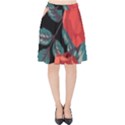 Bed of Bright Red Roses By FlipStylez Designs Velvet High Waist Skirt View1