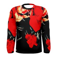 Bright Red Roses By Flipstylez Designs Men s Long Sleeve Tee