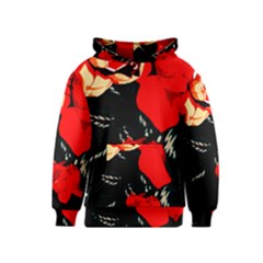 Bright Red Roses By Flipstylez Designs Kids  Pullover Hoodie