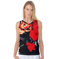 Bright Red Roses By Flipstylez Designs Women s Basketball Tank Top by flipstylezfashionsLLC