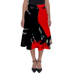 Bright Red Roses By Flipstylez Designs Perfect Length Midi Skirt by flipstylezfashionsLLC