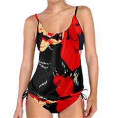 Bright Red Roses By Flipstylez Designs Tankini Set by flipstylezfashionsLLC