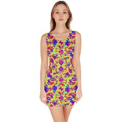 Multicolored Linear Pattern Design Bodycon Dress by dflcprints