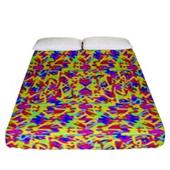 Multicolored Linear Pattern Design Fitted Sheet (california King Size) by dflcprints