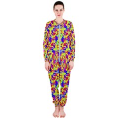 Multicolored Linear Pattern Design Onepiece Jumpsuit (ladies) 