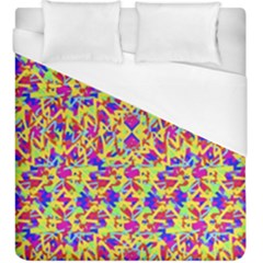 Multicolored Linear Pattern Design Duvet Cover (king Size) by dflcprints