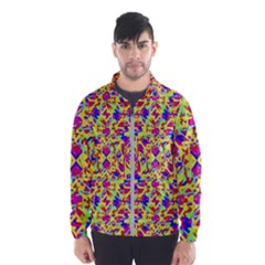 Multicolored Linear Pattern Design Windbreaker (men)