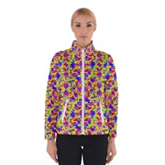 Multicolored Linear Pattern Design Winter Jacket