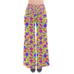 Multicolored Linear Pattern Design So Vintage Palazzo Pants by dflcprints