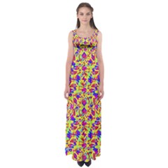 Multicolored Linear Pattern Design Empire Waist Maxi Dress by dflcprints