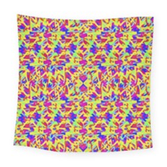 Multicolored Linear Pattern Design Square Tapestry (large) by dflcprints