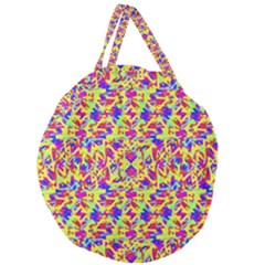 Multicolored Linear Pattern Design Giant Round Zipper Tote by dflcprints