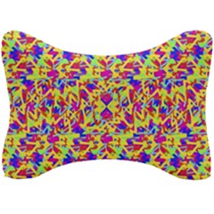 Multicolored Linear Pattern Design Seat Head Rest Cushion