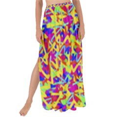 Multicolored Linear Pattern Design Maxi Chiffon Tie-up Sarong by dflcprints