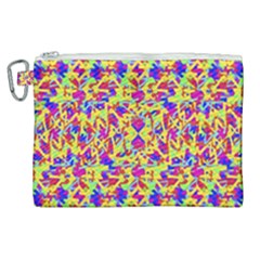 Multicolored Linear Pattern Design Canvas Cosmetic Bag (xl) by dflcprints