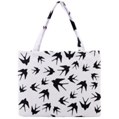 Vintage Birds Pattern Mini Tote Bag