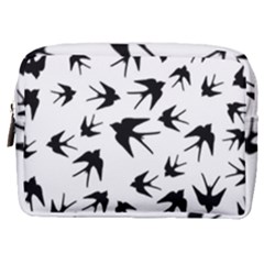 Vintage Birds Pattern Make Up Pouch (medium) by Valentinaart