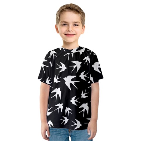 Birds Pattern Kids  Sport Mesh Tee by Valentinaart