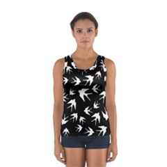 Birds Pattern Sport Tank Top  by Valentinaart