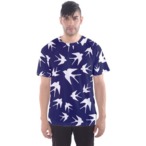 Birds Pattern Men s Sports Mesh Tee by Valentinaart