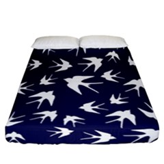 Birds Pattern Fitted Sheet (california King Size) by Valentinaart