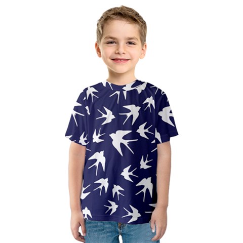 Birds Pattern Kids  Sport Mesh Tee by Valentinaart