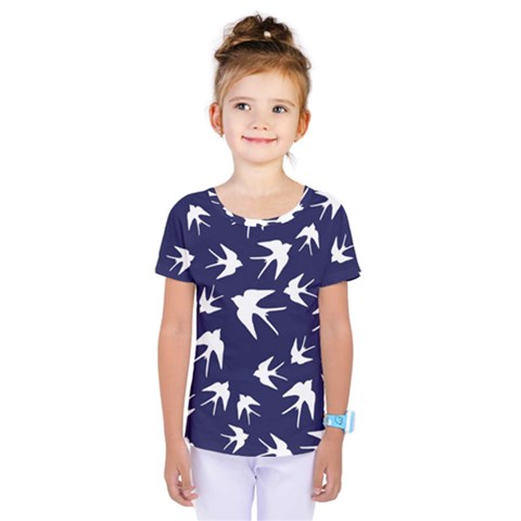 Birds Pattern Kids  One Piece Tee by Valentinaart