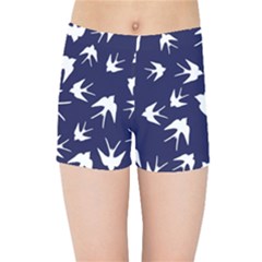 Birds Pattern Kids Sports Shorts by Valentinaart