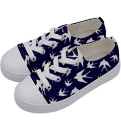 Birds Pattern Kids  Low Top Canvas Sneakers