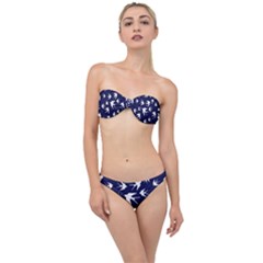 Birds Pattern Classic Bandeau Bikini Set by Valentinaart